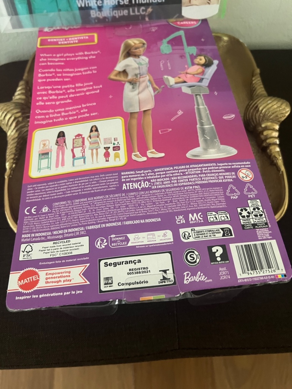 #1868**Barbie Dentist Playset Doll - Pink & Purple - Picture 5 of 11